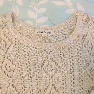 beige cream sweater olive and oak free people knit crew neck anthropologie
